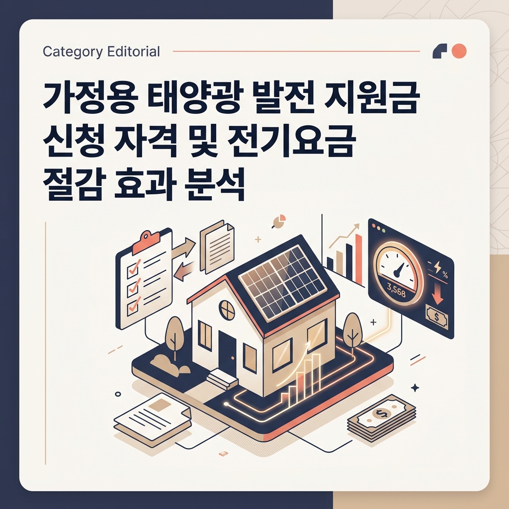 ai thumbnail branding 가정용 태양광 발전 지원금 신청 자격 및 전기요금 절감 효과 분석 1787396906 1