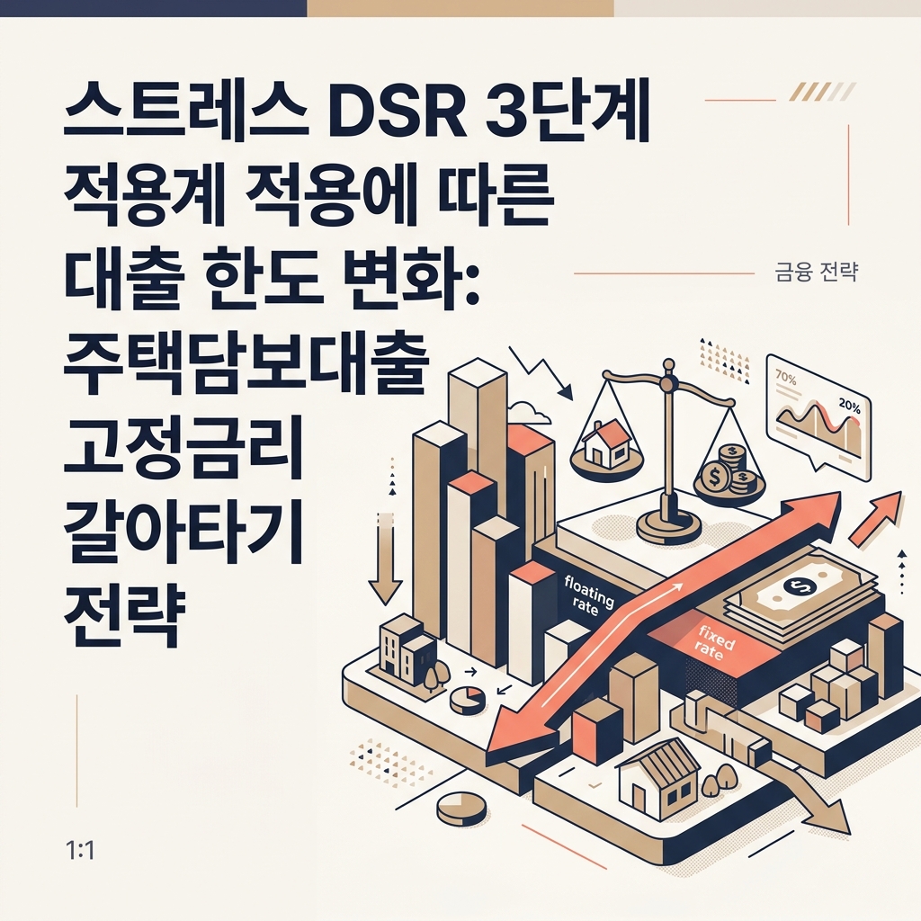 ai thumbnail branding 스트레스 DSR 3단계 적용에 따른 대출 한도 변화 주택담보대출 고정금리 갈아타기 전략 1787398923 1