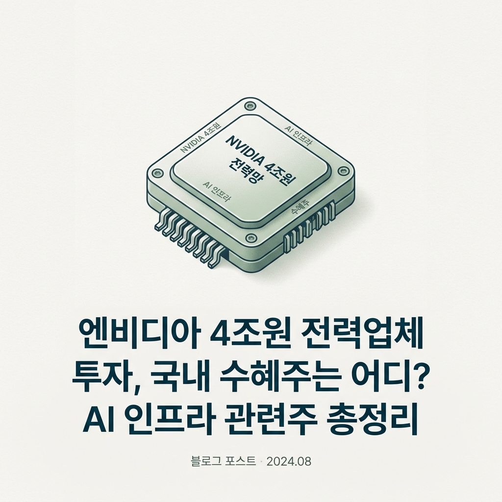ai thumbnail minimal 엔비디아 4조원 전력업체 투자 국내 수혜주는 어디 AI 인프라 관련주 총정리 1787919832 1
