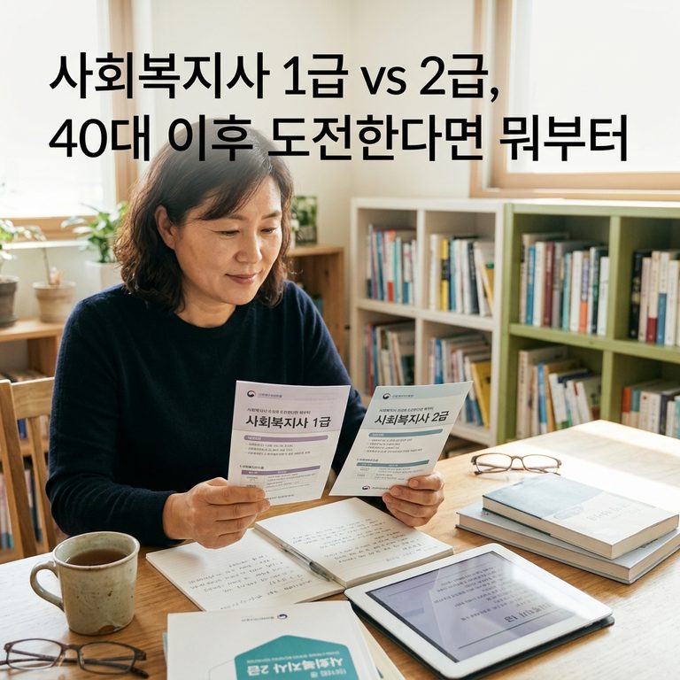 ai thumbnail photography 사회복지사 1급 vs 2급 40대 이후 도전한다면 뭐부터 1788187373 1