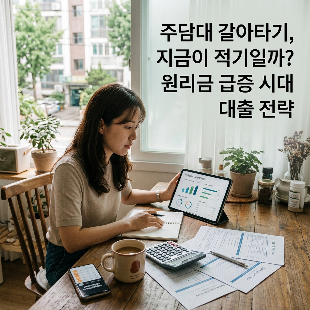 주담대 갈아타기, 지금이 적기일까? 원리금 급증 시대 대출 전략 1 ai thumbnail photography 주담대 갈아타기 지금이 적기일까 원리금 급증 시대 대출 전략 1787796177 1
