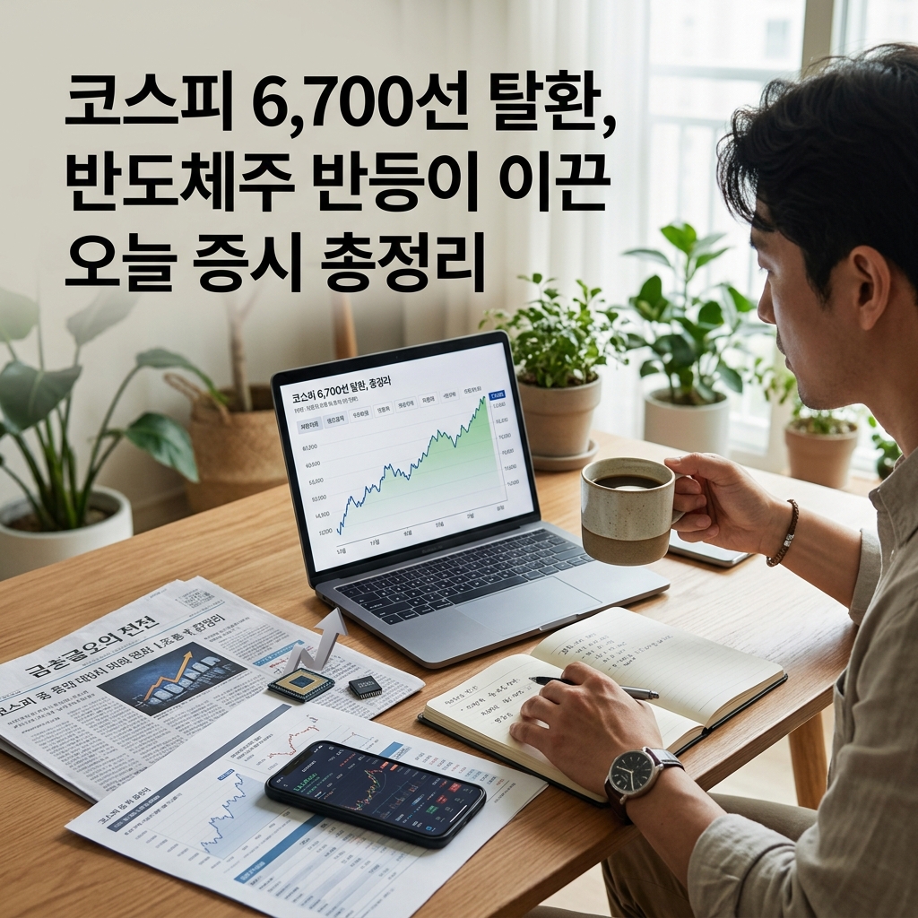 코스피 6,700선 탈환, 반도체주 반등이 이끈 오늘 증시 총정리 1 ai thumbnail photography 코스피 6700선 탈환 반도체주 반등이 이끈 오늘 증시 총정리 1787798324 1