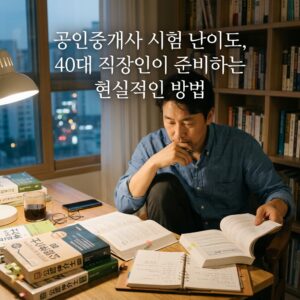 ai thumbnail photography 공인중개사 시험 난이도 40대 직장인이 준비하는 현실적인 방법 1788267231