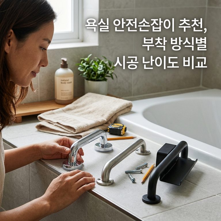 ai thumbnail photography 욕실 안전손잡이 추천 부착 방식별 시공 난이도 비교 1789263989 1