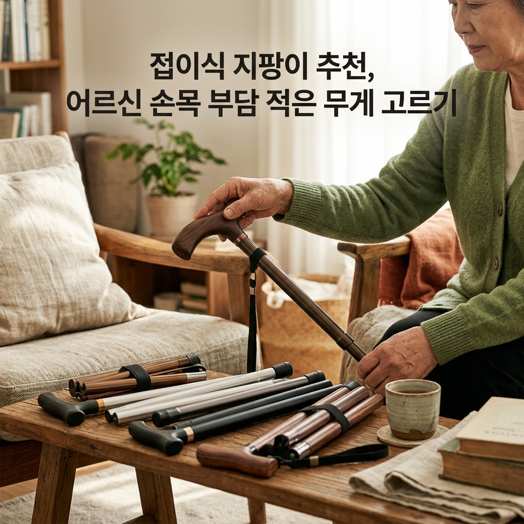 ai thumbnail photography 접이식 지팡이 추천 어르신 손목 부담 적은 무게 고르기 1789210466 1