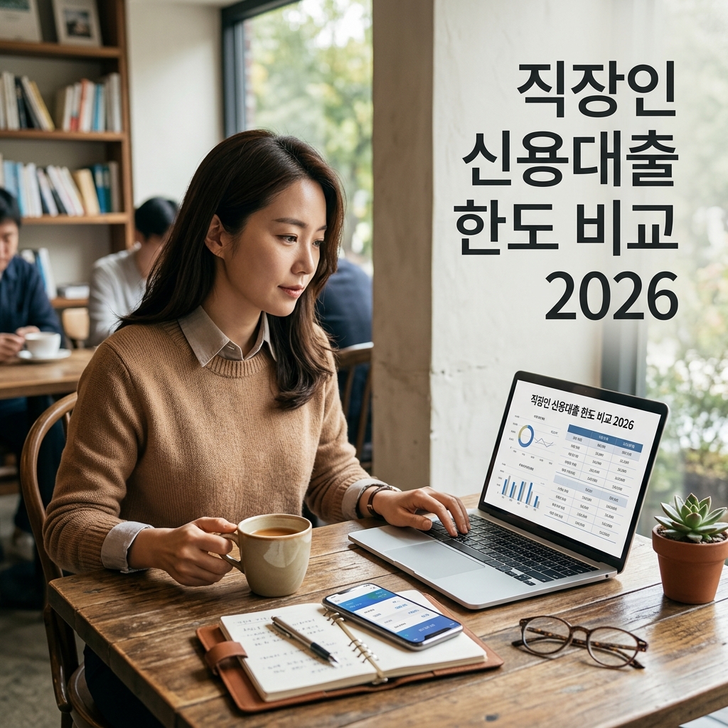 ai thumbnail photography 직장인 신용대출 한도 비교 2026 1788767292 1